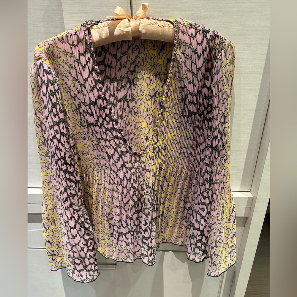 Chic Pink and Yellow Women's Top